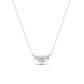 Spirea Princess Cut Lab Diamond Accented Necklace