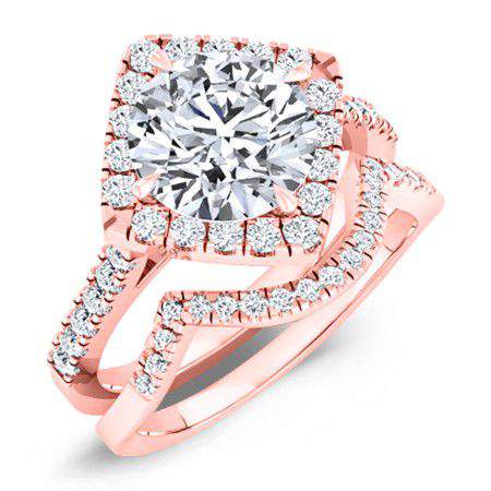 Cattleya Diamond Matching Band Only (engagement Ring Not Included) For Ring With Round Center rosegold