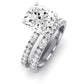 Dahlia Moissanite Matching Band Only (engagement Ring Not Included) For Ring With Cushion Center whitegold
