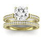 Daphne Moissanite Matching Band Only (does Not Include Engagement Ring) For Ring With Round Center yellowgold