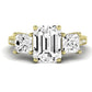 Dietes Emerald Moissanite Engagement Ring yellowgold