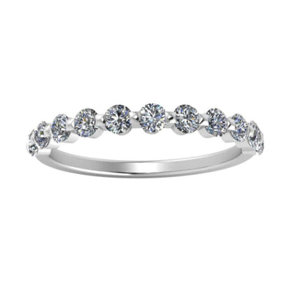 Anara Round Trendy Diamond Wedding Ring whitegold
