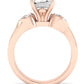 Hibiscus Emerald Moissanite Engagement Ring rosegold