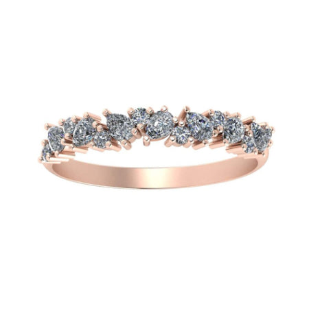 Rhodes Trendy Diamond Wedding Ring rosegold
