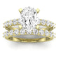 Magnolia Diamond Matching Band Only (does Not Include Engagement Ring) For Ring With Cushion Center yellowgold