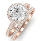 Mallow Moissanite Matching Band Only (does Not Include Engagement Ring)   For Ring With Round Center rosegold