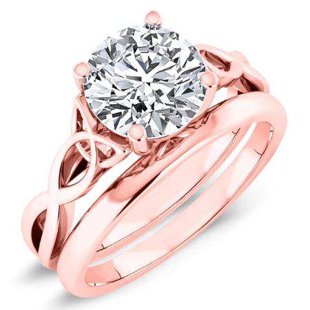 Nolina Matching Band Only ( Engagement Ring Not Included) For Ring With Round Center rosegold