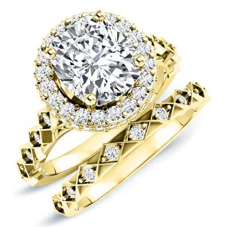 Rosanna Diamond Matching Band Only (engagement Ring Not Included) For Ring With Cushion Center yellowgold