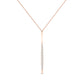 Cheer Tapering Diamond Accented Necklace rosegold