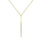 Cheer Tapering Diamond Accented Necklace yellowgold