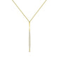 Cheer Tapering Moissanite Accented Necklace yellowgold