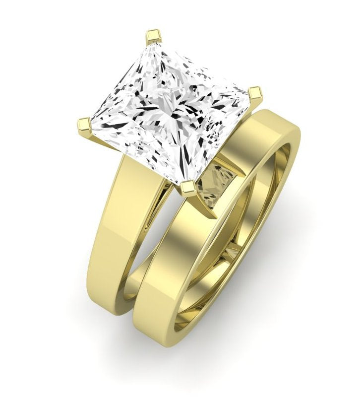 Snowdrop Diamond Matching Band Only (engagement Ring Not Included) For Ring With Princess Center yellowgold