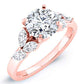 Wisteria Round Moissanite Engagement Ring rosegold
