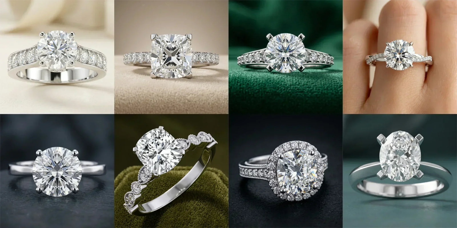 vintage lab diamond engagement rings