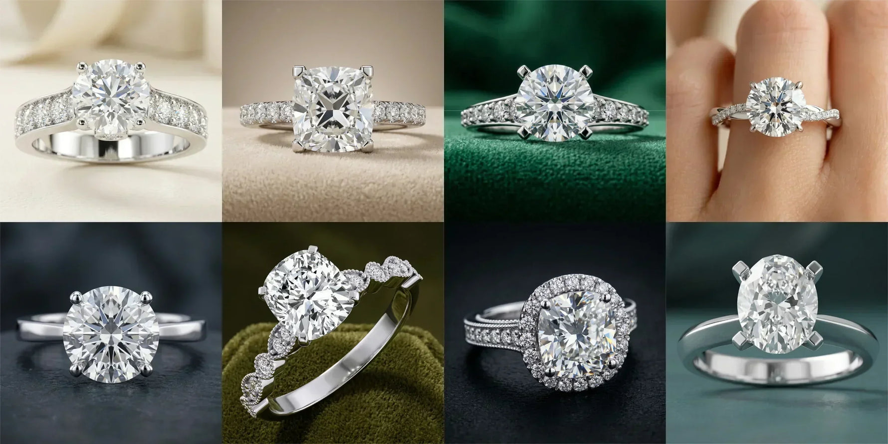 vintage lab diamond engagement rings