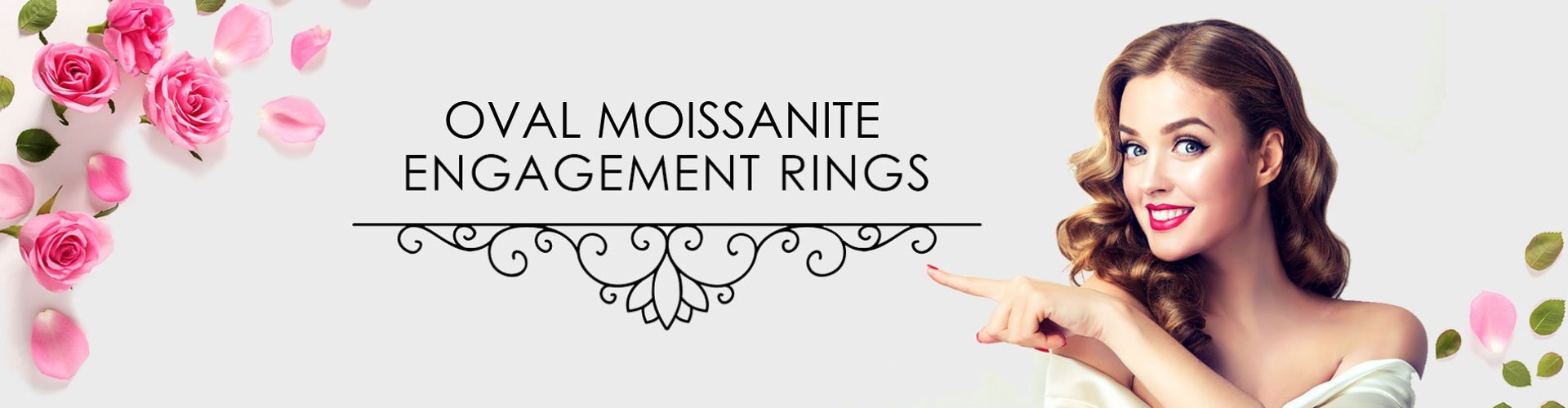 Oval Moissanite Engagement Rings - BeverlyDiamonds
