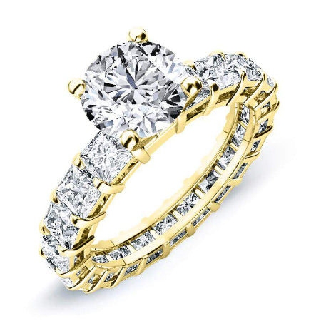 Crisantha Round Diamond Engagement Ring (Lab Grown Igi Cert) yellowgold