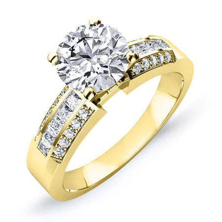 Crocus Round Diamond Engagement Ring (Lab Grown Igi Cert) yellowgold