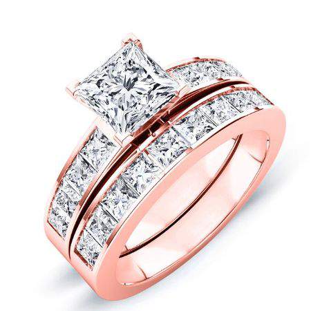 Ayana Princess Diamond Bridal Set (Lab Grown Igi Cert) rosegold