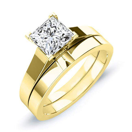 Snowdrop Princess Diamond Bridal Set (Lab Grown Igi Cert) yellowgold