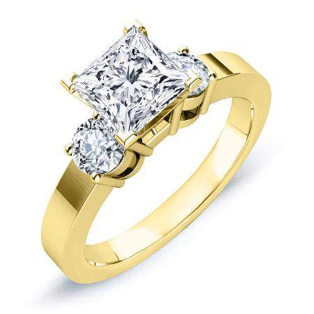 Briar Rose - 1ct Princess Diamond Engagement Ring (Lab Grown Igi Cert) yellowgold