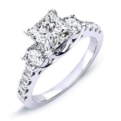 Primrose Princess Diamond Engagement Ring (Lab Grown Igi Cert) whitegold