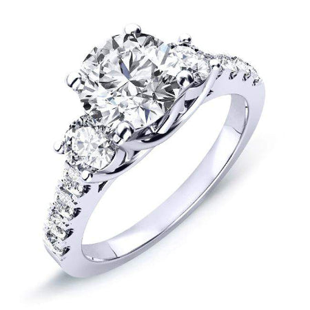 Primrose Round Diamond Engagement Ring (Lab Grown Igi Cert) whitegold