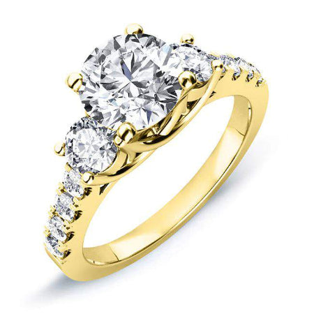 Primrose Round Diamond Engagement Ring (Lab Grown Igi Cert) yellowgold