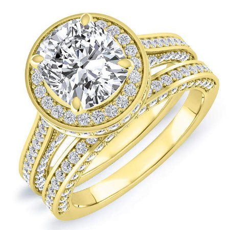 Buttercup Round Diamond Bridal Set (Lab Grown Igi Cert) yellowgold