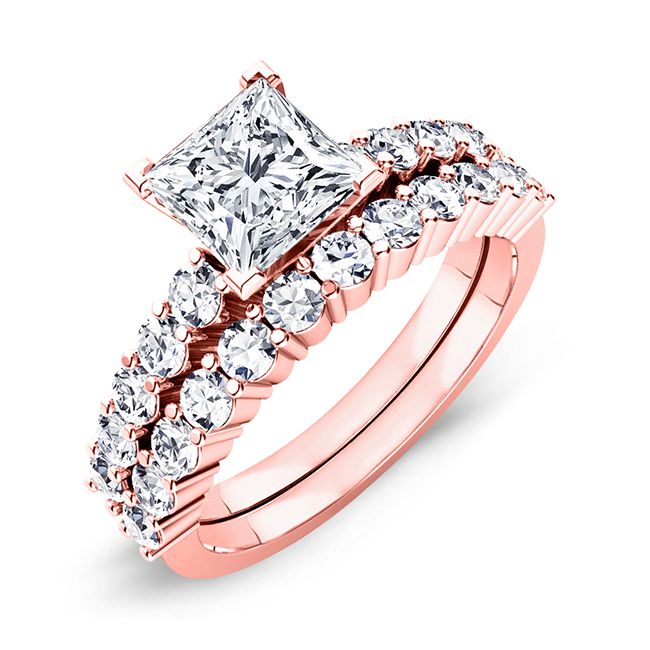 Magnolia Princess Diamond Bridal Set (Lab Grown Igi Cert) rosegold