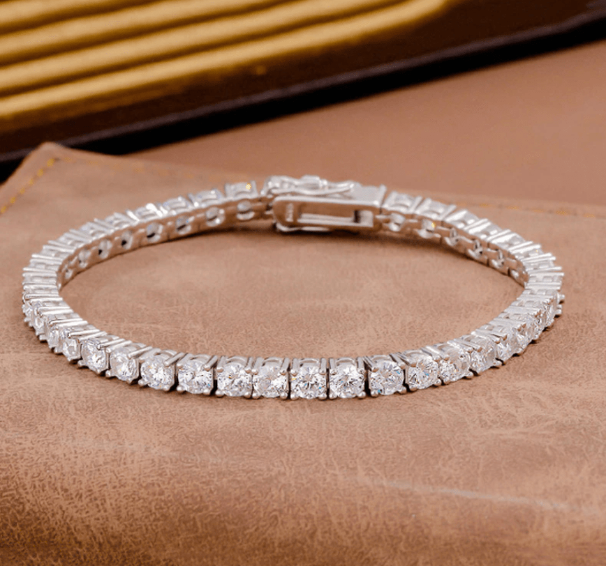 4 Prong Round Diamond Tennis Bracelet for Women 4 Prong Round Diamond Tennis Bracelet for Women