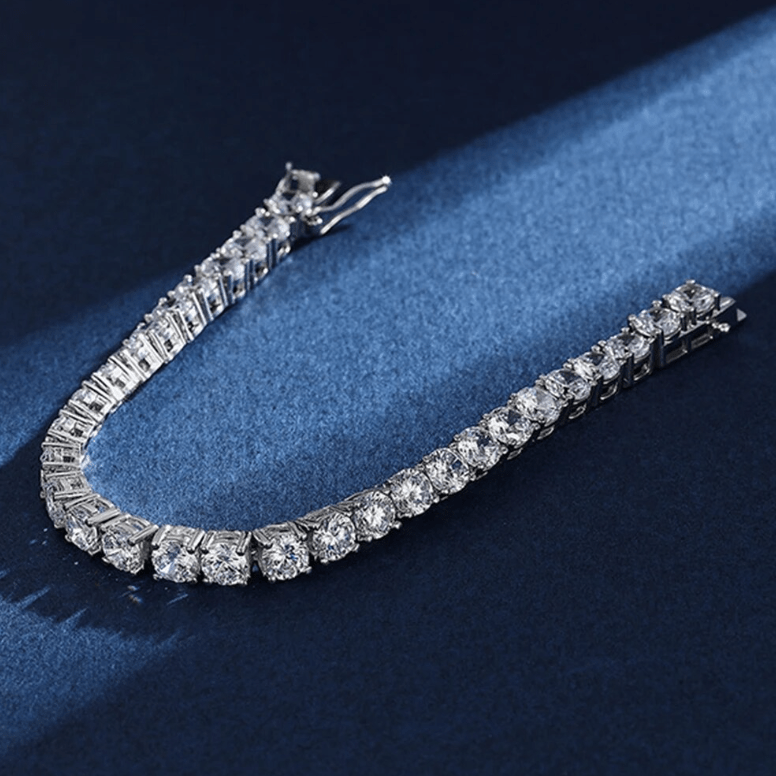 17CT TCW Round Diamond 4 Prong Tennis Bracelet - BeverlyDiamonds