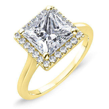 Callalily Princess Diamond Engagement Ring (Lab Grown Igi Cert) yellowgold