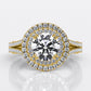 Lupin Round Diamond Engagement Ring (Lab Grown Igi Cert) yellowgold
