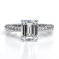 Azalea Emerald Diamond Engagement Ring (Lab Grown Igi Cert) whitegold