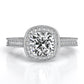 Wallflower Cushion Diamond Engagement Ring (Lab Grown Igi Cert) whitegold