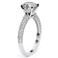 Huge Rock: 2.48ct TCW Round Lab Diamond Engagement Ring