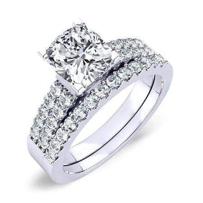 Malva Cushion Diamond Bridal Set (Lab Grown Igi Cert) whitegold