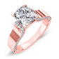 Lavender Cushion Diamond Engagement Ring (Lab Grown Igi Cert) rosegold
