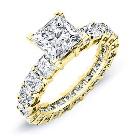 Crisantha Princess Diamond Engagement Ring (Lab Grown Igi Cert) yellowgold