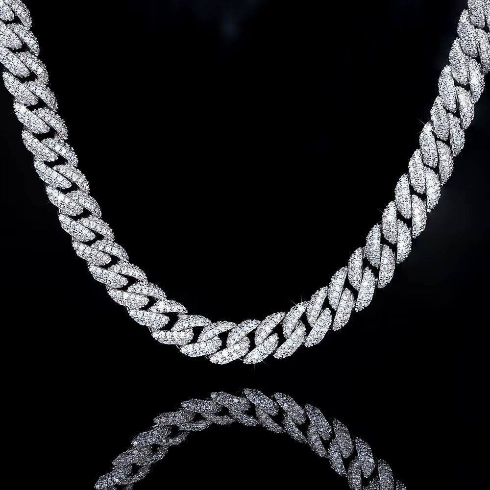 6ct Iced Diamond Cuban Link Chain Necklace | Beverly – BeverlyDiamonds