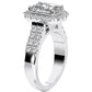 Velvet Emerald Diamond Engagement Ring (Lab Grown Igi Cert) whitegold