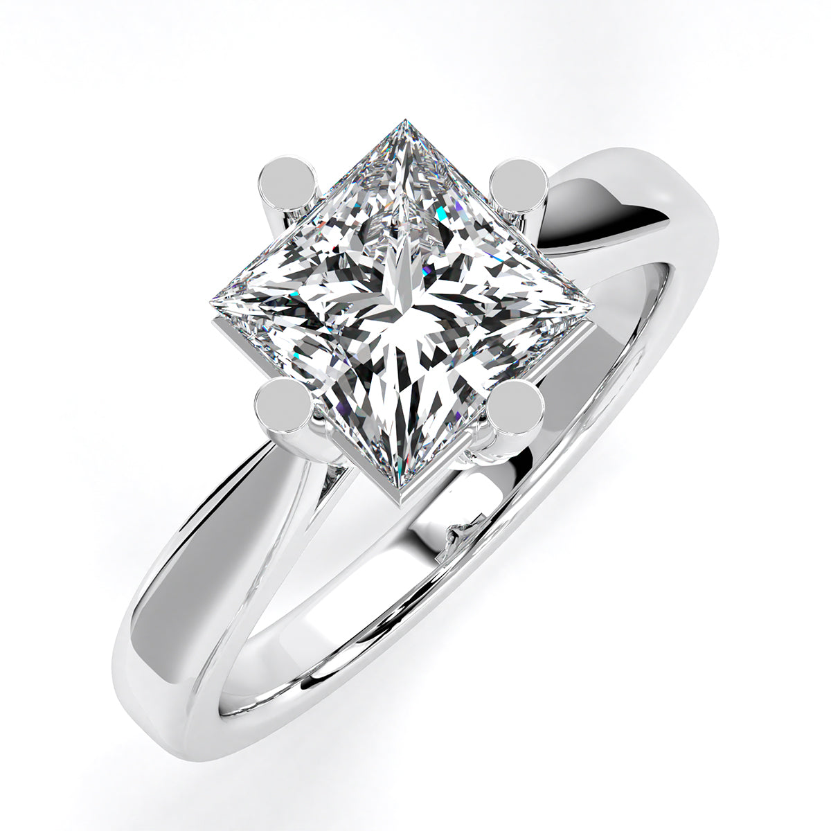 Gardenia Princess Diamond Engagement Ring (Lab Grown Igi Cert) whitegold