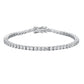 3CT TCW Round Lab Diamond Tennis Bracelet-White Gold