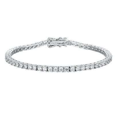 3CT TCW Round Moissanite Tennis Bracelet - BeverlyDiamonds