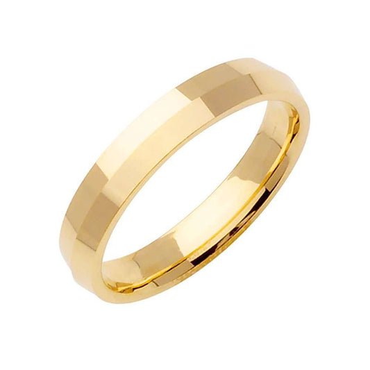 3mm Knife Edge Plain Men's Wedding Band (14k Yellow Gold) - BeverlyDiamonds