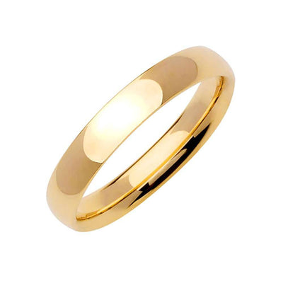 3mm Semi Dome Plain Men's Wedding Band (14k Yellow Gold)