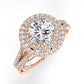 Lupin Round Diamond Engagement Ring (Lab Grown Igi Cert) rosegold
