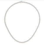 4ct Total Weight ROUND MOISSANITE 4 PRONG TENNIS NECKLACE - BeverlyDiamonds