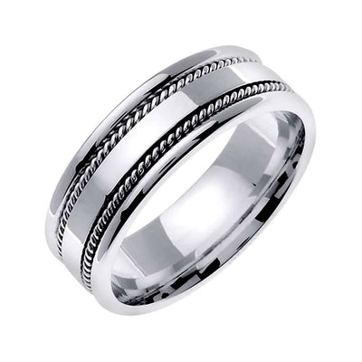 7mm Double Rope Handmade Men's Wedding Band